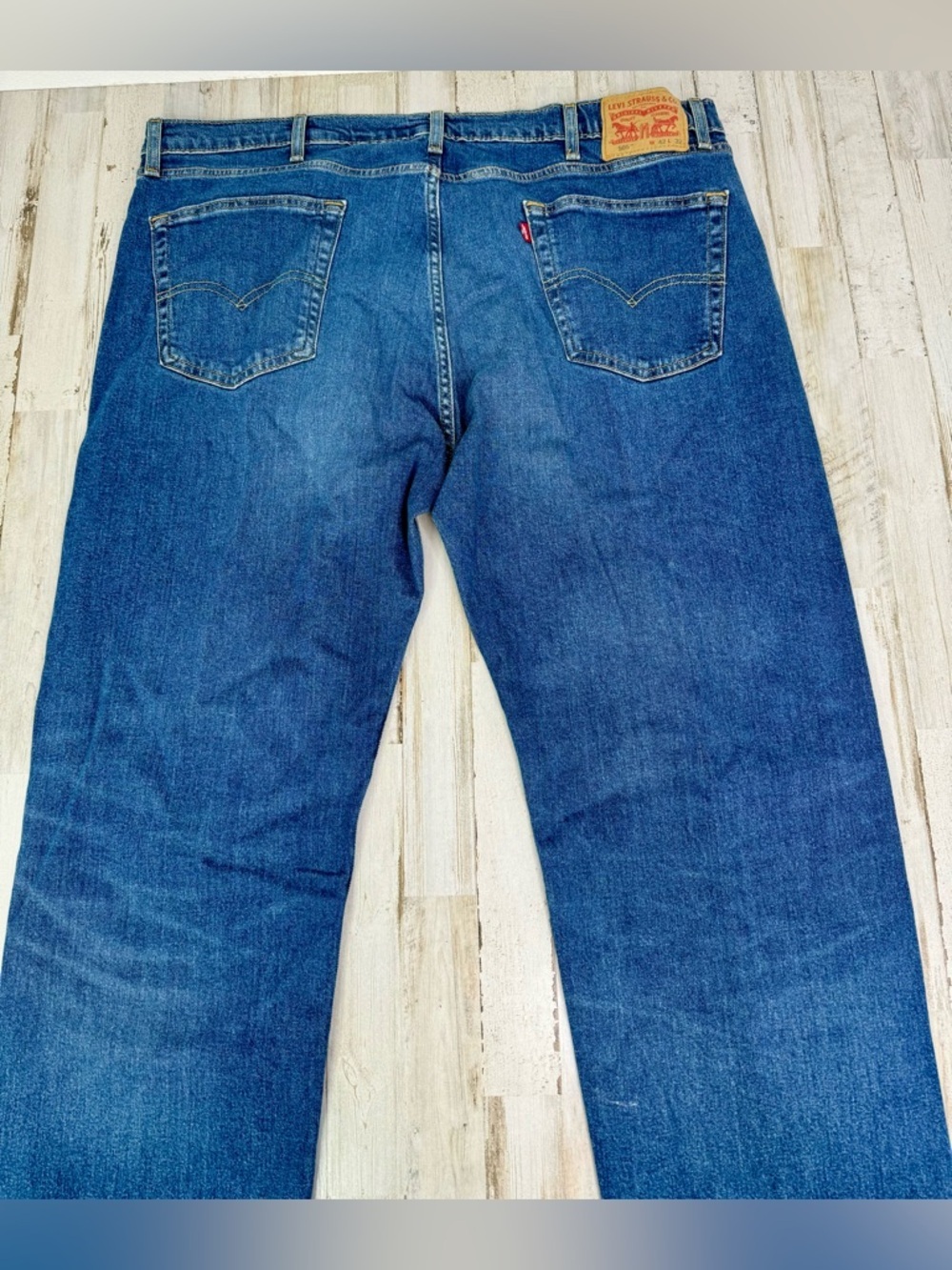 Levi's 505 Series Men's Straight Leg 42x32 Blue Denim Jeans Regular Fit NWT - Picture 10 of 11